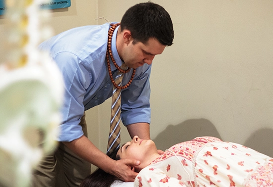 Chiropractor North Hollywood CA Brian Pazera With Patient Adjustment